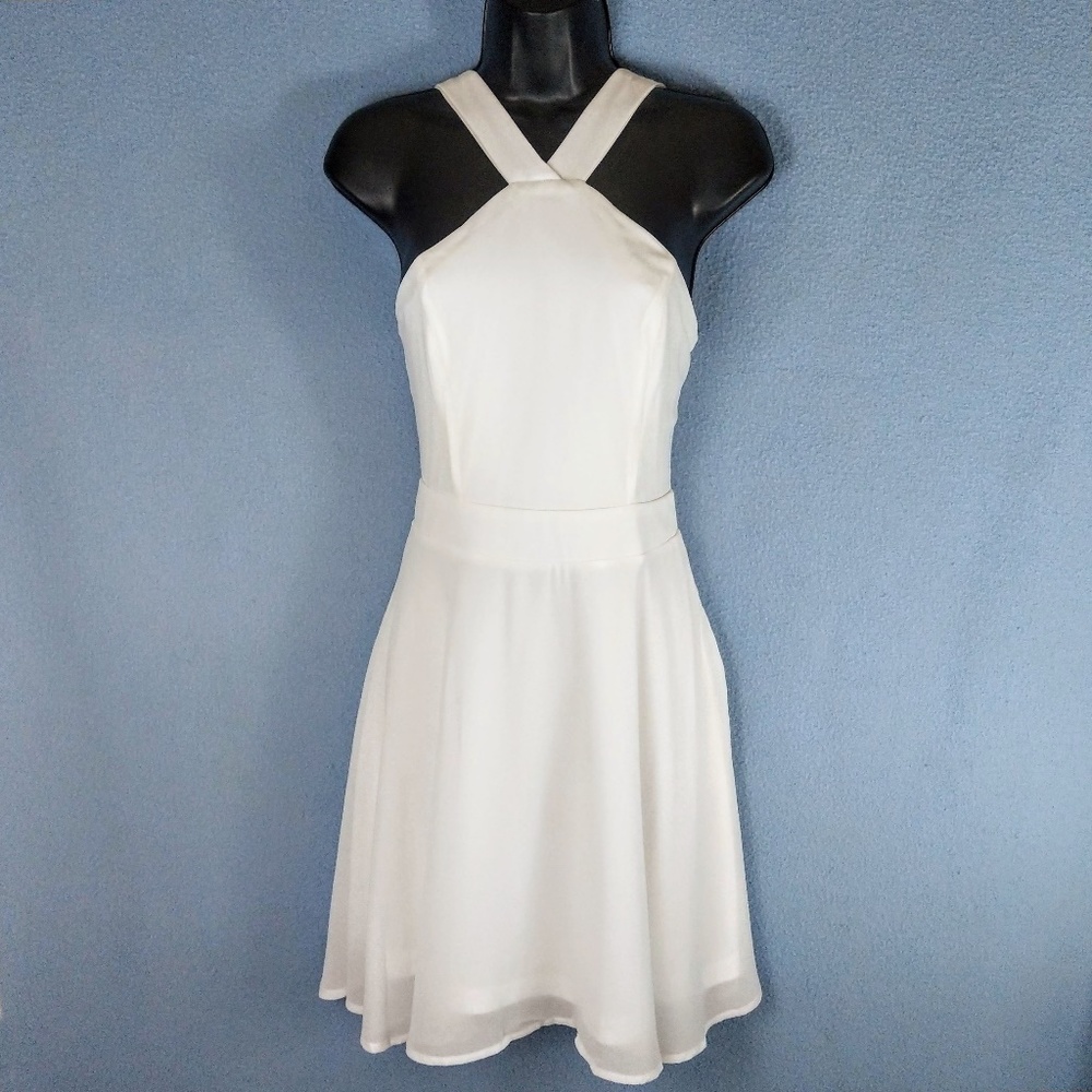 NWT Charlotte Russe White Lined Night Out Mini